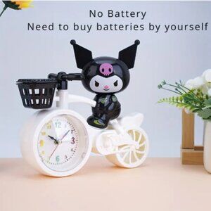 Kuromi Bicycle Alarm Clock Operates on Battery NWT